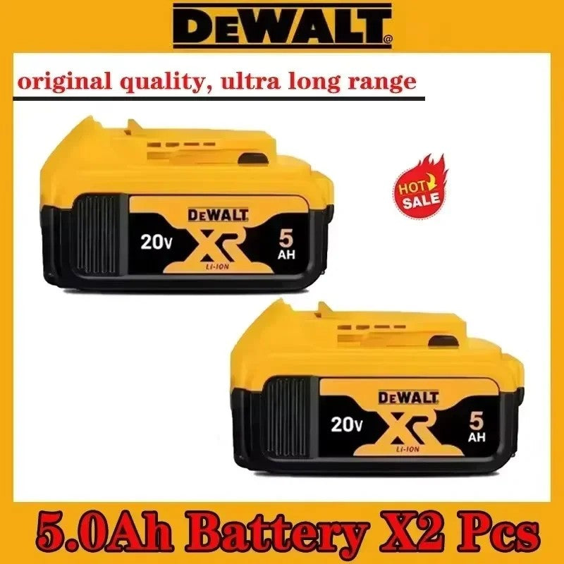 Bateria Original DeWALT 20V 5.0Ah 6.0Ah MAX FlexVolt para Ferramenta Elétrica DCB606 DCB205 DCB206 DCB209 DCB182 com Carregador