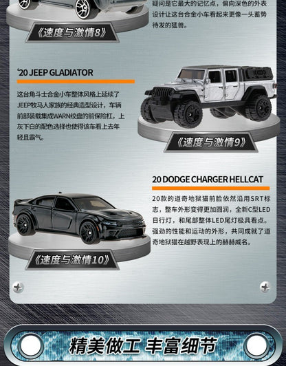 Autêntica Roda de Vento e Fogo Velocidade e Paixão 10 Carros Frango Puli Mao Dao Qi Zhan Ma Leiken Tang Chefe Modelo de Carro de Liga Brinquedo de Presente