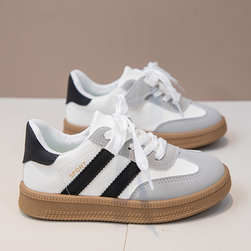 Children's Board Shoes Boys Sneakers 3-18 Years Old Khaki Boys Girls Single Shoes Four Seasons Non-slip Kids De Training Shoes