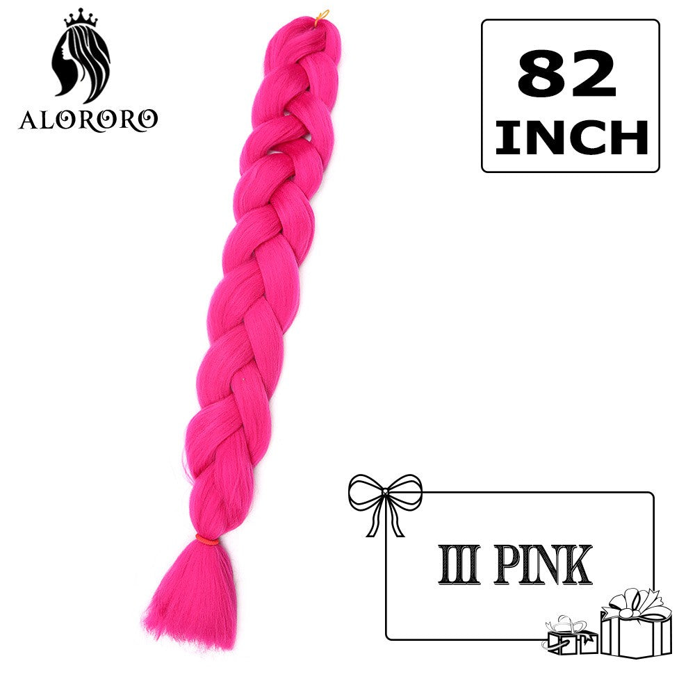 Cabelo Trançado Sintético Jumbo Alororo 82 polegadas Cabelo Falso Africano Fibra de Alta Temperatura Roxo Vermelho Extensões de Cabelo para Mulheres