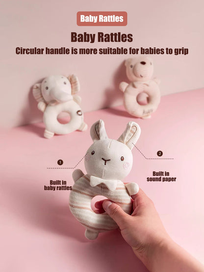 1PCS 0-6 months Baby Hand Shaker Newborn Comfort Toy Baby 0-1 Year Old Toy Baby Stick and Round Rattle