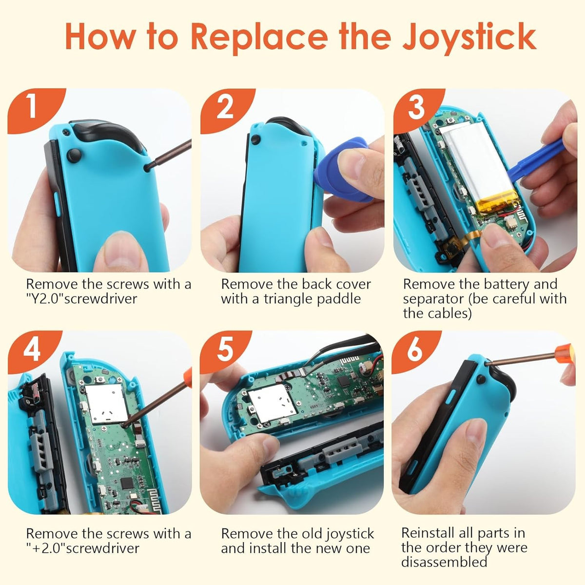 For Nintendo Switch Replacement Joystick Original 3D Analog Thumb Stick for Switch Lite Joycon Controller Repair Tool