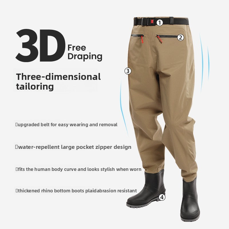 Calça de Pesca Profissional de Nylon Ultraleve, à Prova de Vento, para Inverno, à Prova D'Água, Calça de Pesca de Cintura Única