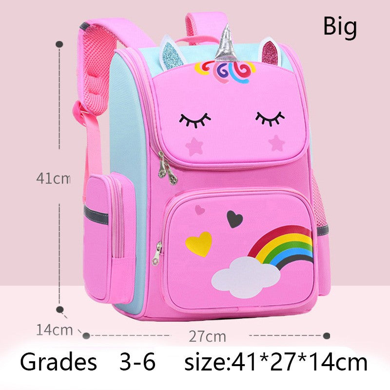 Mochila Infantil para Meninas Unicórnio Bolsa Escolar Olhos Arco-Íris Mochila para Adolescentes Viagem Impermeável