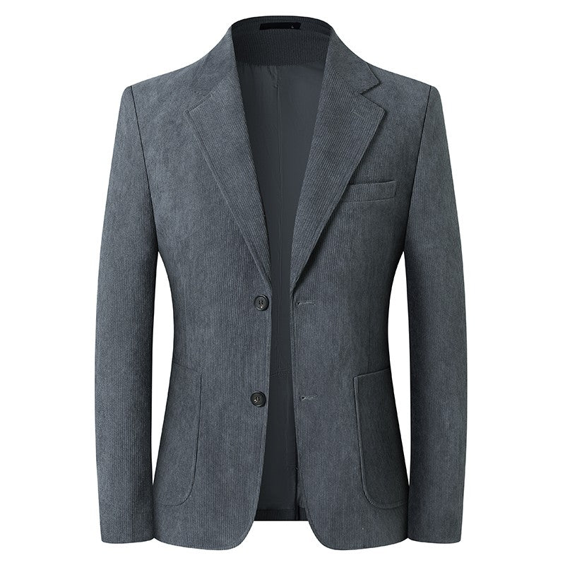 Blazer Hombre High-quality Men's Fashionable Corduroy Jacket Business Casual Social Banquet Formal Suit Jacket Plus Size Blaze