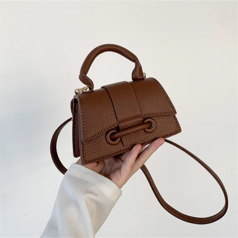 Fashion Solid Color Small Tote Crossbody Bag, Stylish Mini Handbag Mobile Phone Coin Purse, Adjustable Strap, Magnetic Closure,