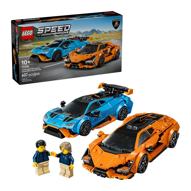 Blocos de Lego, modelos de carros esportivos Lamborghini Revuelto e Huracán, brinquedos de montar carros, presentes para crianças e adultos