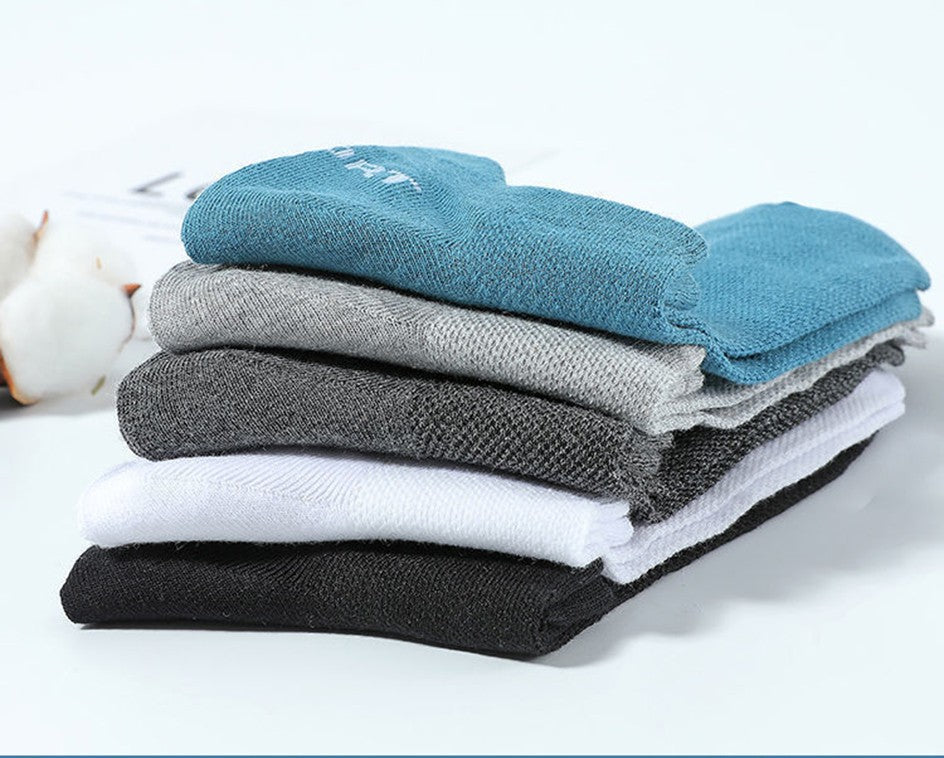5 Pairs Cotton Short Socks for Male High Quality Women's Low-Cut Crew Ankle Sports Mesh Breathable Summer Casual Soft Men Sock