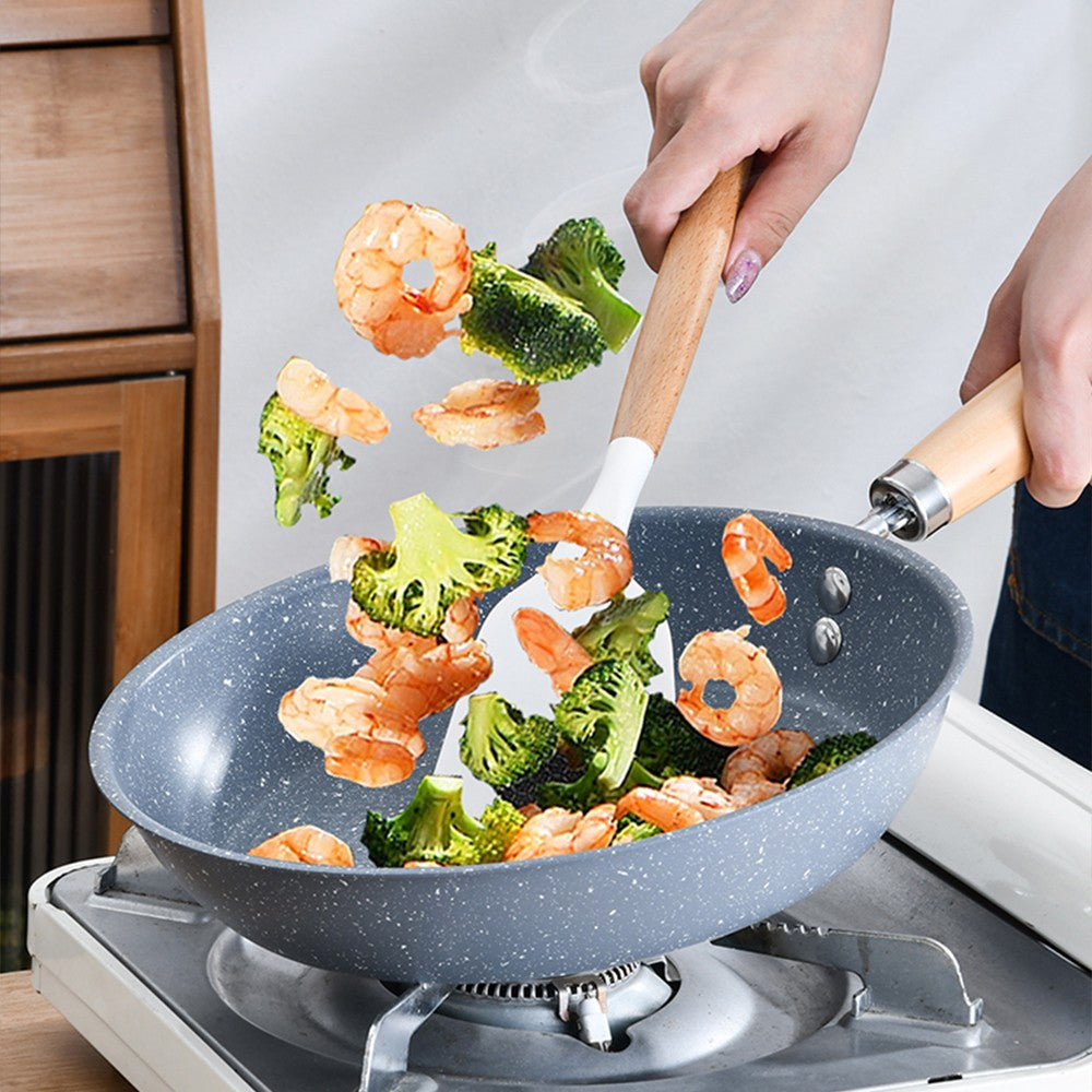 Frigideira Antiaderente de 26cm/28cm/30cm Wok para Casa, Bife, Ovo, Grelha, Fogão a Gás e Indução, Panela de Cozinha, Frigideira para Panquecas, Panela de Cozimento