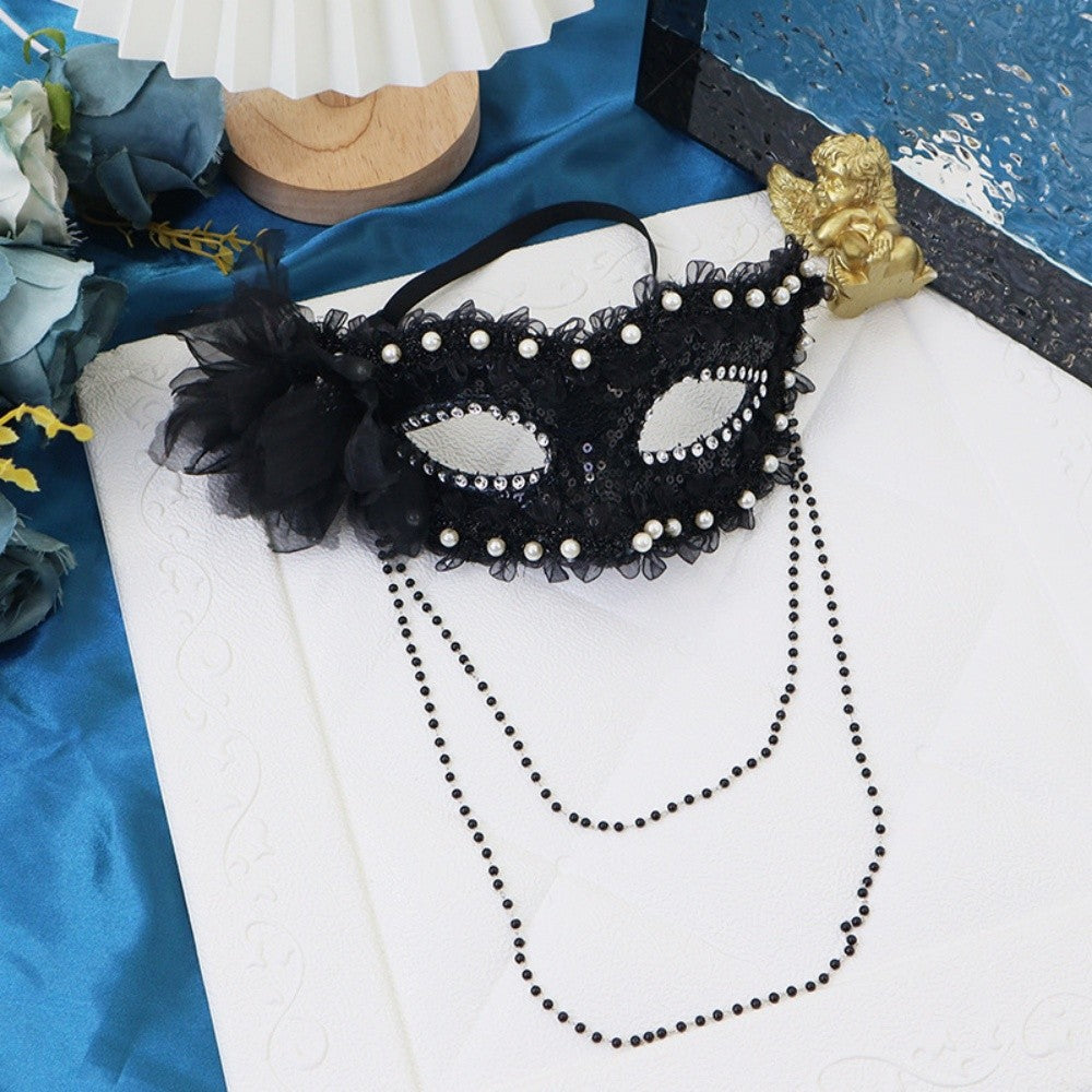 Party Masks Intricate Venice Princess Masquerade Mask Side Flower Mask Refined Cosplay Costume Mask For Party Halloween Dress