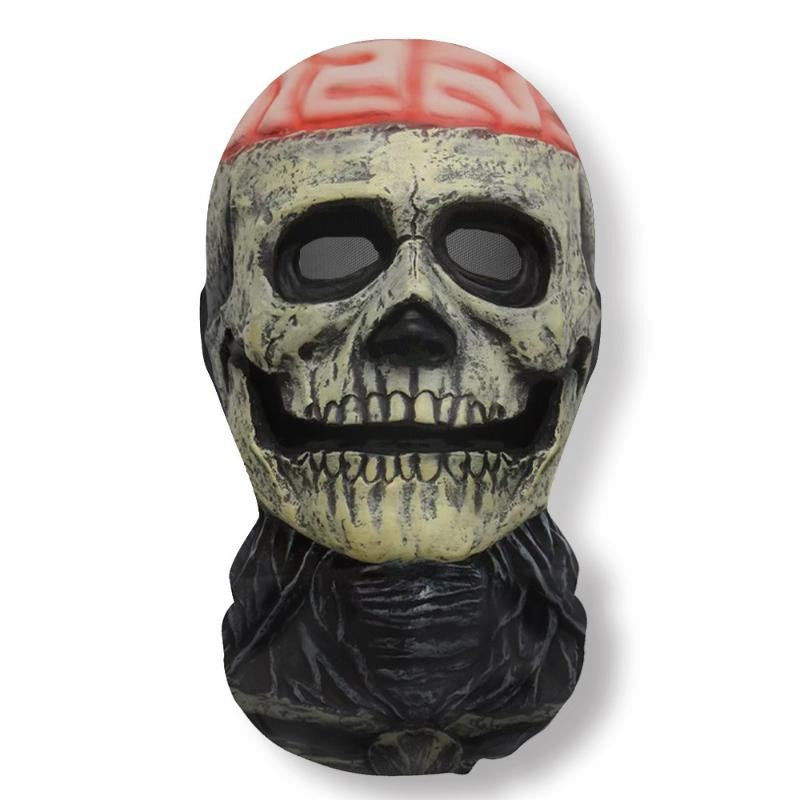 Halloween Ghost 3D Printed Mask, Stretchy Mesh Full Head Accessory, Fun Horror Cosplay Party Halloween