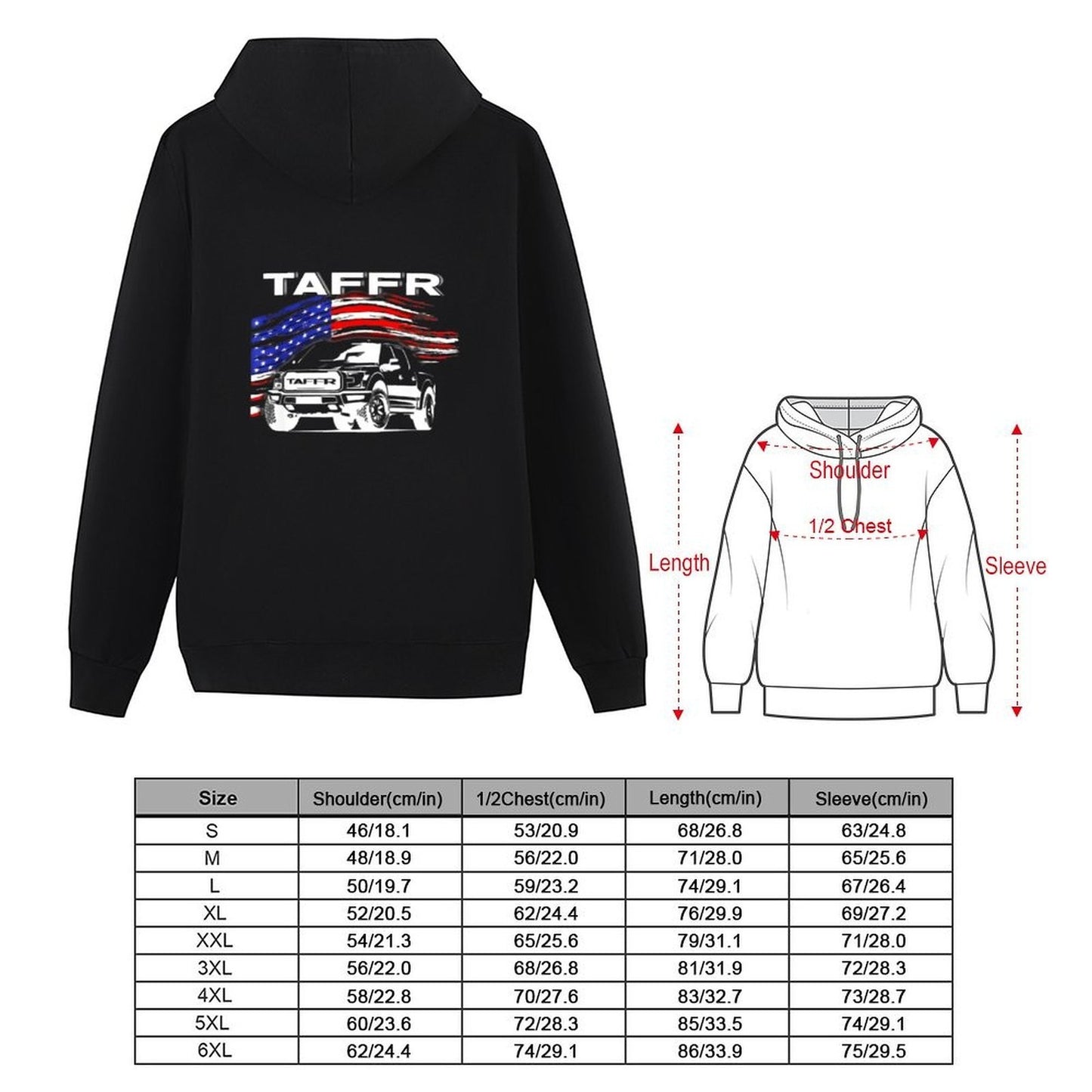 TAFFR American Flag Pickup Truck Funny Viral Video Meme Hoodie autumn clothes autumn new products men wear autumn hoodie