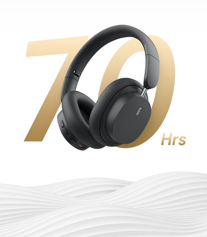 Fone de Ouvido Sem Fio Baseus Bowie D05 Bluetooth 5.3 Fone de Ouvido Nível HIFI Driver de 40mm Dobrável Over Ear 70 Horas de Duração