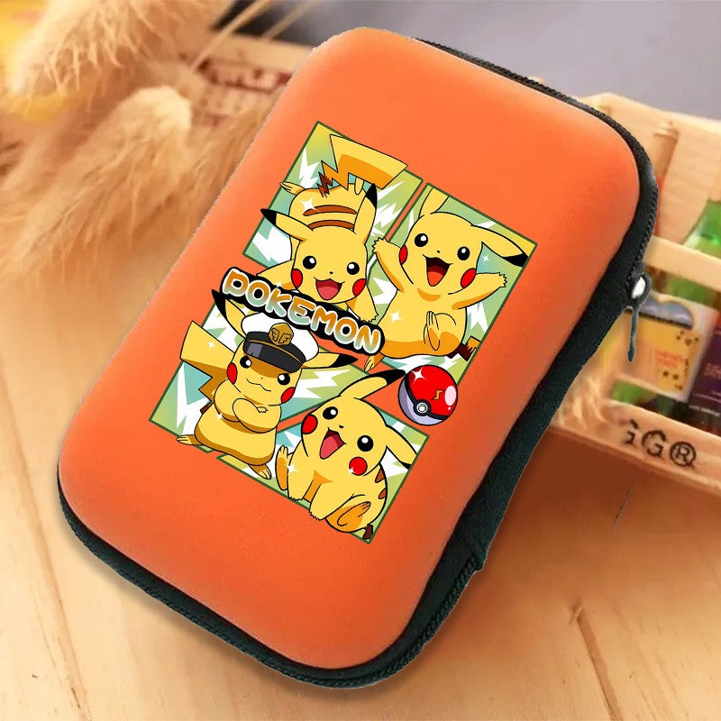 Pokemon Travel Storage Bag Charging Cases Earphone Package Anime Pikachu Zipper Bag Portable Outdoor Cable Carrying Organizer
