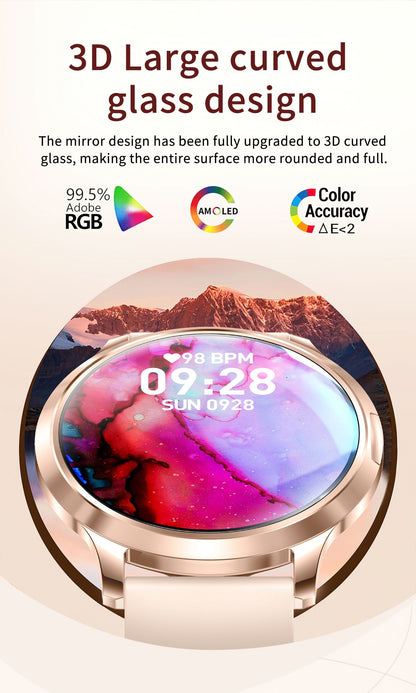 2026 New NFC Smart Watch Women 7.3mm Ultra-Thin 1.32" AMOLED HD Screen Sport Fitness Bluetooth call Luxury Smartwatch Women Gift