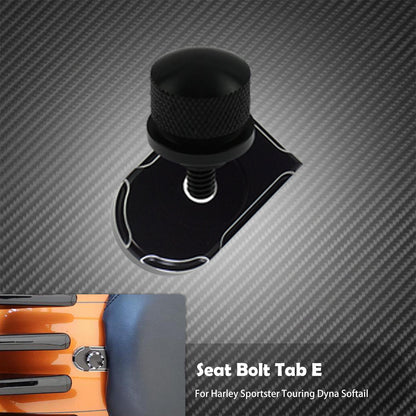 Universal Motorcycle Rear Fender Seat Bolt Screw Nut Tab Kit Mount Knob Cover For Harley Dyna Sportster XL Touring FLHR Softail