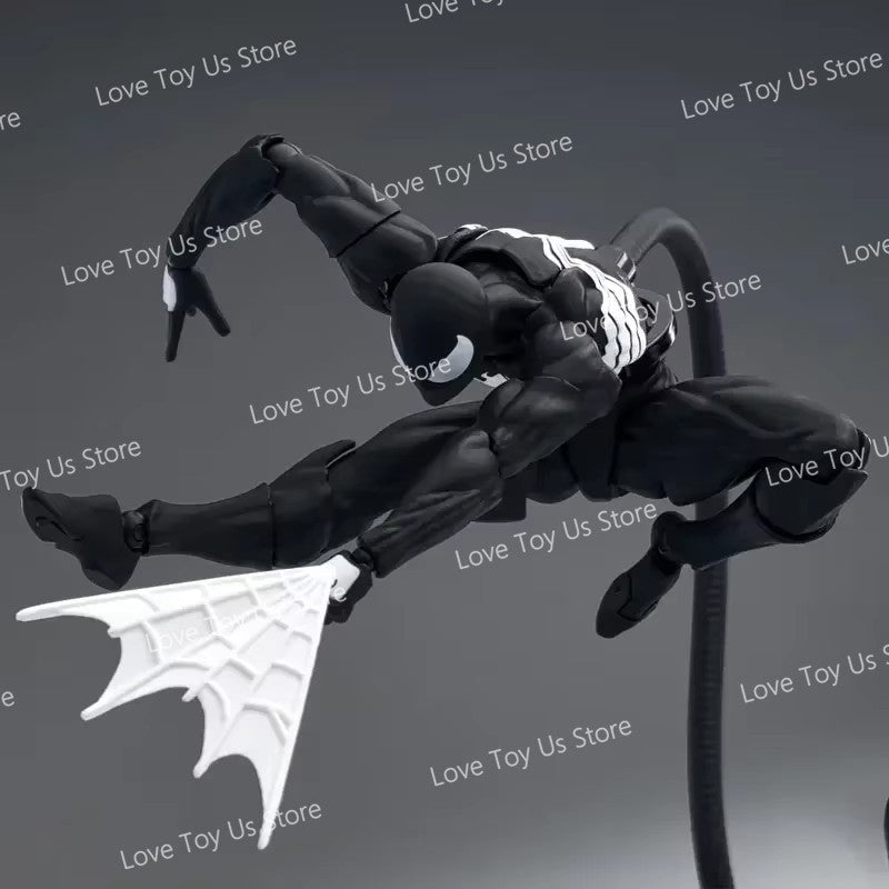 Em estoque: Bonecos de Ação de Anime Homem-Aranha com Traje Simbionte e Aranha Escarlate da Mess Toys - Conjunto de Presente Colecionável