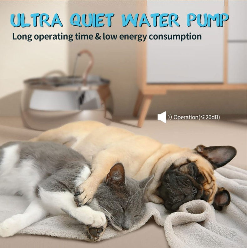 Bebedouro Inteligente para Pets, Fonte de Aço Inoxidável, Bebedouro Automático com Circulação para Gatos, Alimentador Silencioso 4L, Pescoço de Cisne
