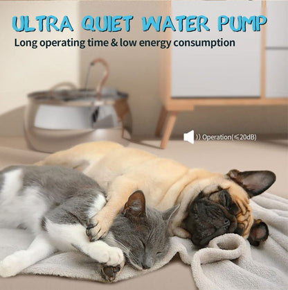 Bebedouro Inteligente para Pets, Fonte de Aço Inoxidável, Bebedouro Automático com Circulação para Gatos, Alimentador Silencioso 4L, Pescoço de Cisne