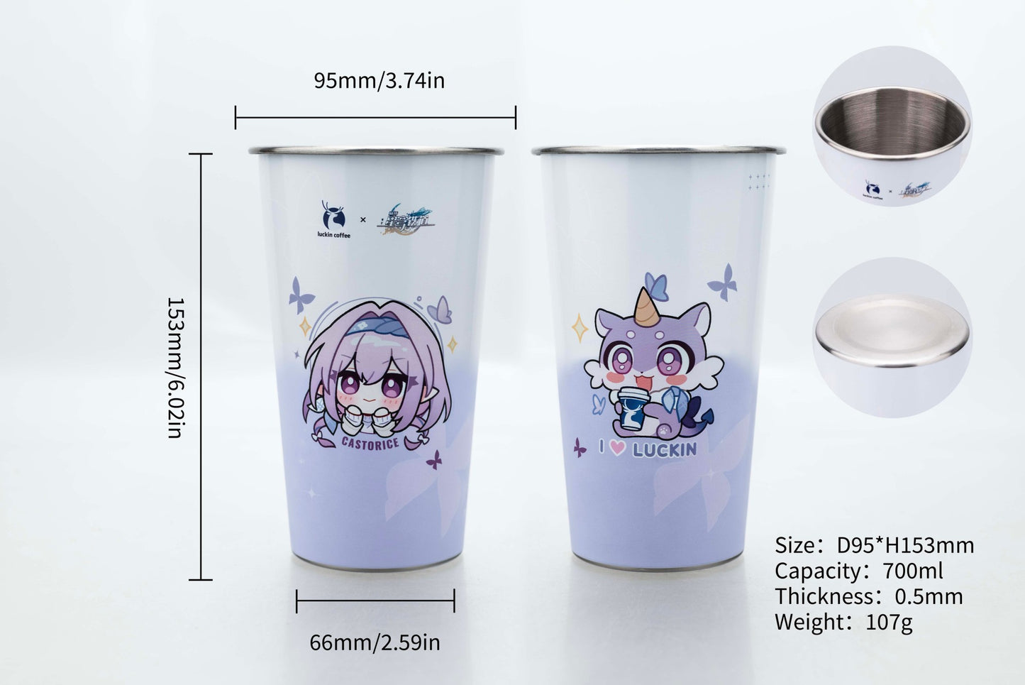 700ML Large Capacity Stainless Steel Cold Color Changing Cold Water Cup Drinking Cup With Straw Lid Collection Gift In Stock