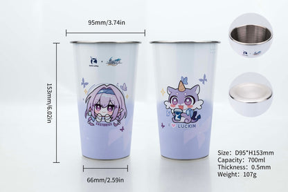 700ML Large Capacity Stainless Steel Cold Color Changing Cold Water Cup Drinking Cup With Straw Lid Collection Gift In Stock