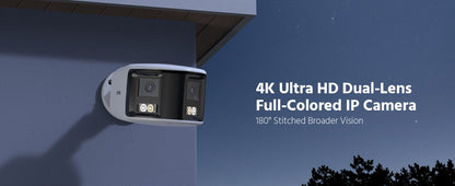 ANNKE 4K 8MP POE Surveillance Camera Dual Lens outdoor poe camera 1/2/4PCS Color Night Vision CCTV Video Security Camera For NVR