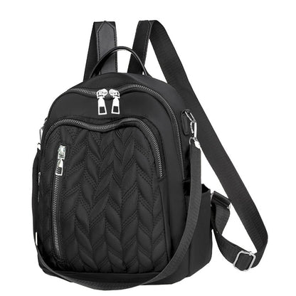 Bolsa quadrada unissex para homens e mulheres mochila pequena de viagem design de vários bolsos mochila escolar simples para estudantes