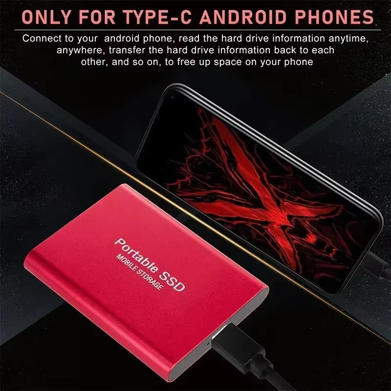 USB3.1 Hard Disk 16TB External Hard Drive 2TB 4TB Portable SSD Type-C High Speed External Solid State Drive for PC MAC Phones
