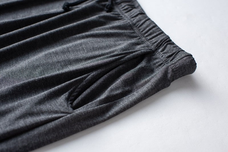 Men's spring and summer new modal pajamas two-piece short-sleeved trousers thin large size loose sports home wear suit sleepwear