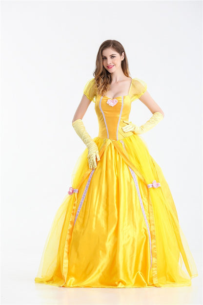 Halloween Costume Belle Princess Dress Adult Beauty and Beast Anime Belle Dress Cosplay Performance Women Birthday Gifts