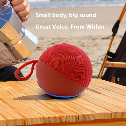 Mini Caixa de Som Bluetooth Portátil Sem Fio com Cancelamento de Ruído Alaxe para Festas, Acampamentos, Luz RGB e Subwoofer para Ambientes Externos