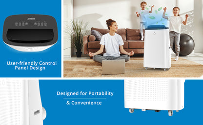 Ar-condicionado Portátil 14.000 BTU (ASHRAE), Desumidificador, Ventilador com Controle Remoto 9.300 BTU (DOE), até 65 m² com 3 Velocidades