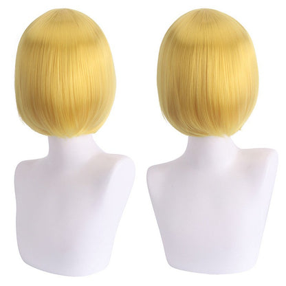 cosplay wig, face-controlling, short hair, thickened version, face-controlling style, colorful Synthetic fiber wig