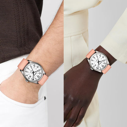 BIDEN Men's Watch Simulated Quartz Sports Men's and Women's Watch 30 Waterproof Second Hand Luminous Easy to Read Dial