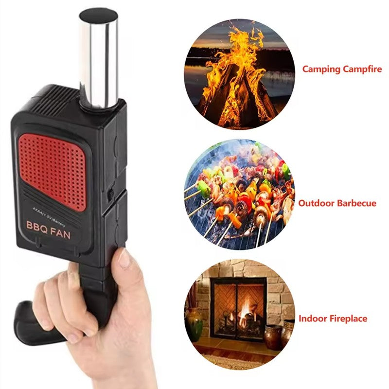 Handheld outdoor barbecue electric blower(no battery),portable carbon point assistant,camping and family gathering cooking tool