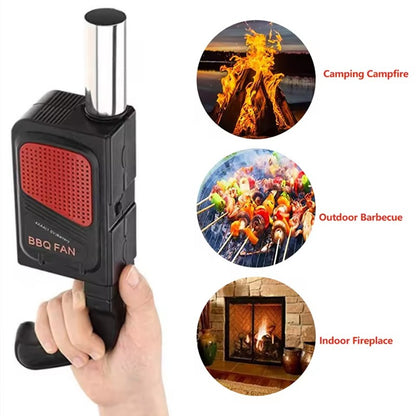 Handheld outdoor barbecue electric blower(no battery),portable carbon point assistant,camping and family gathering cooking tool