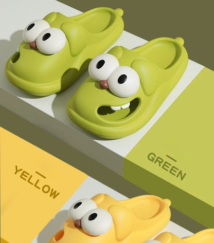 Tongue Kiss Slippers Big Eye Dog Slippers,Cute Funny Big Eye Dog Fun Cartoon Package Head Eva Slippers For Women