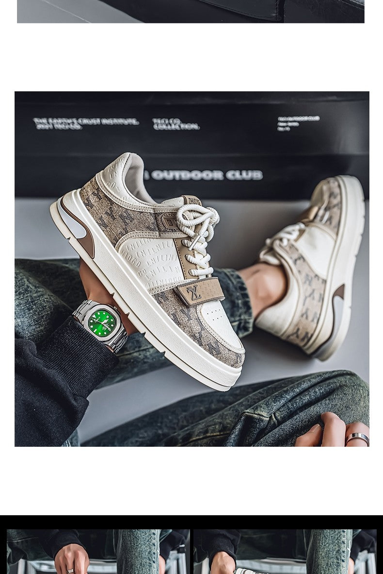 Tênis Masculino Azul da Moda 2025 Calçados Streetwear Hip Hop Tênis Casual Primavera Skate Tênis de Grife de Luxo Masculino