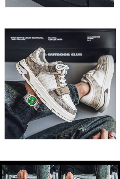 Tênis Masculino Azul da Moda 2025 Calçados Streetwear Hip Hop Tênis Casual Primavera Skate Tênis de Grife de Luxo Masculino