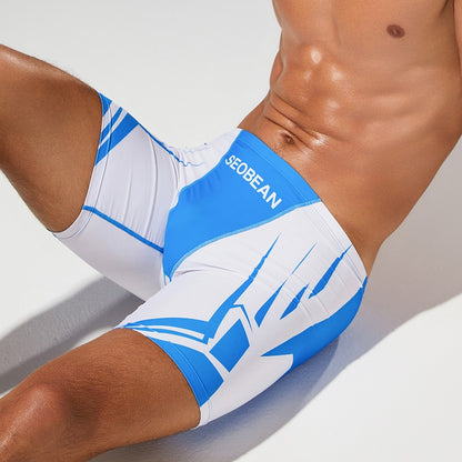 SEOBEAN Men's Low-Waist Boxer Shorts Swimming Trunks Hot Spring Pants Men's Swimsuit Comfortable Briefs Water Sports Gear
