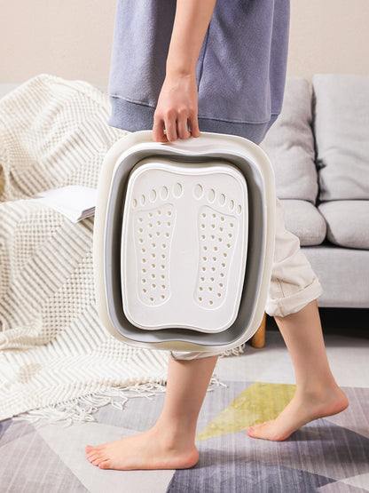 Balde de massagem para os pés dobrável, balde para imersão, bacia dobrável para spa de pés, banheira doméstica de sauna, banheira para pedicure