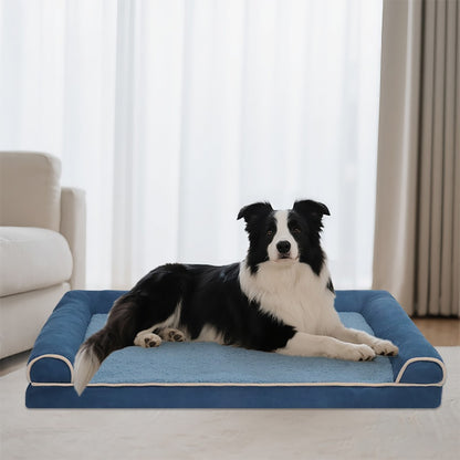 Cama para Cães de Inverno Sofá Cama Pet Profunda Espuma de Memória Filhote de Cachorro Pelúcia Macia Cama Confortável Média Grande Quadrada Tapete Grosso Quente Canil
