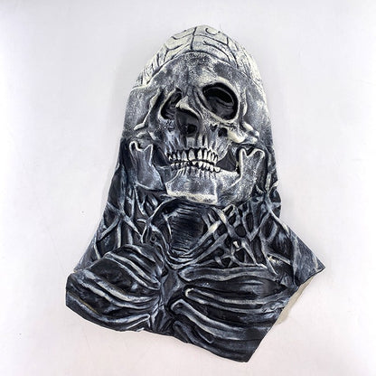 2026 Halloween Latex Skeleton Head Mask Horror Brain Helmet Mask Cosplay Party Supplies Skull Full Face Mask