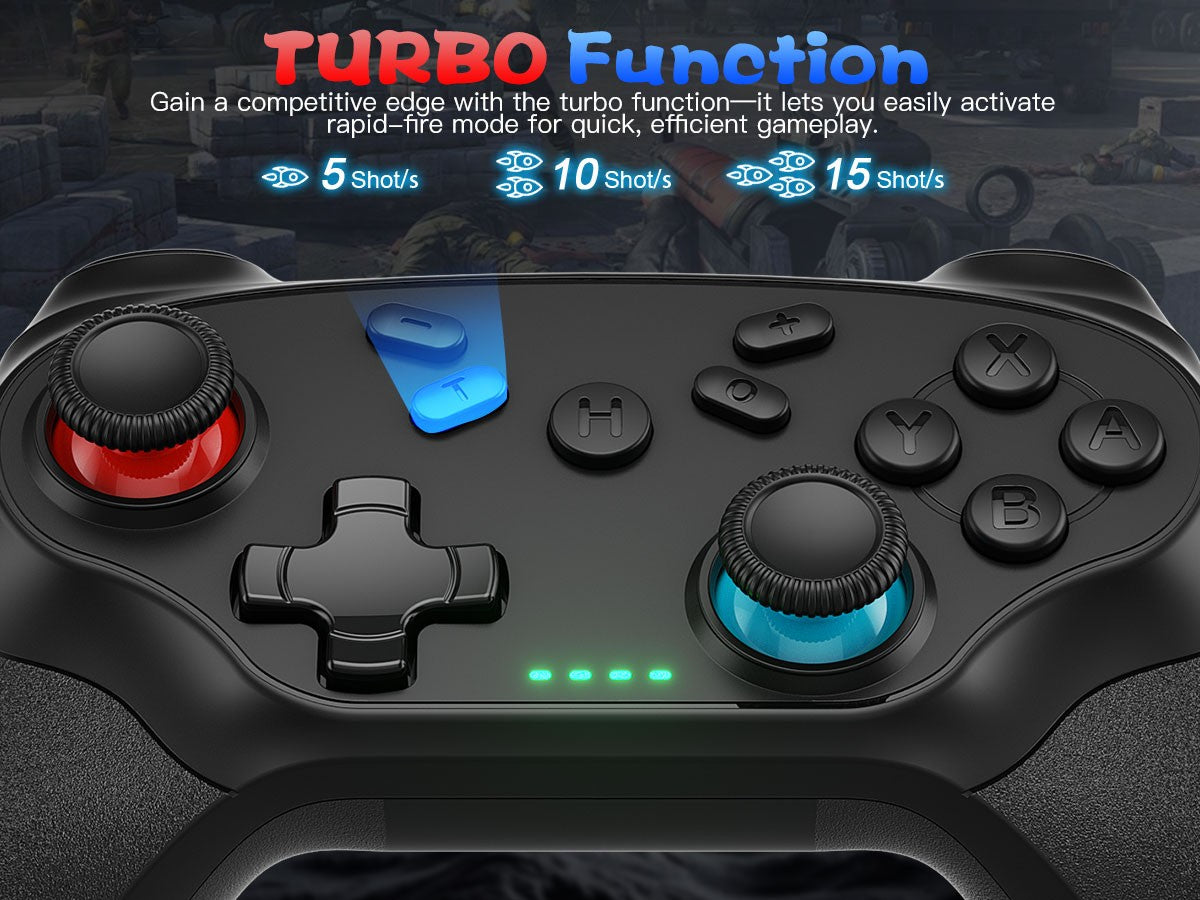 Gamepads For Nintendo Switch/Pc/Ios/Android Wireless Controller Turbo Vibration Game Control Console Remote Accessories