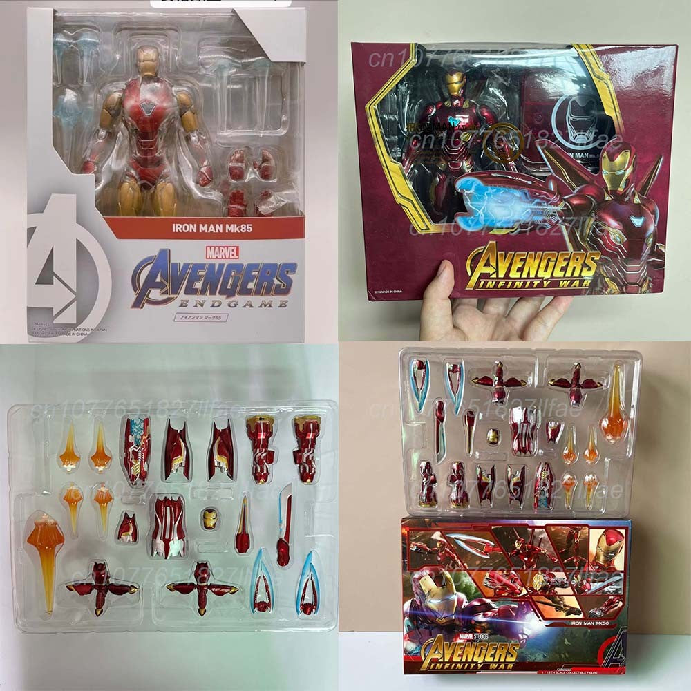 Iron Man Avengers MK85 Ironman MK50 Mark50 Nano Armor Luxury Set with Weapon Action Figure Model Toys Joint Movable Doll Gift ?