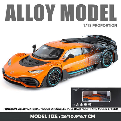 Simulation 1:18 Mercedes Benz AMG ONE Super Car Model Dieacst Toy Vehicle Collectibles Birthday Gifts Man Boy Miniature Voiture