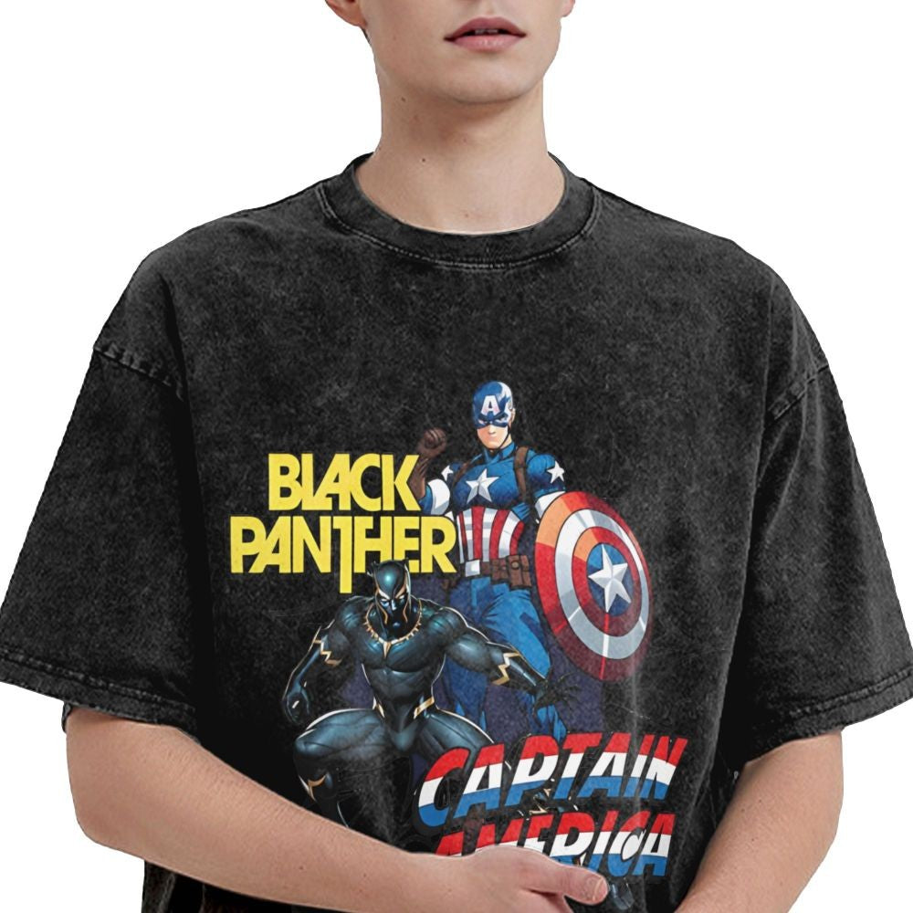 Men's Frgrt T Shirt Black Panther 100% Cotton Clothing Humorous Short Sleeve Crew Neck Tee Shirt 6XL T-Shirts