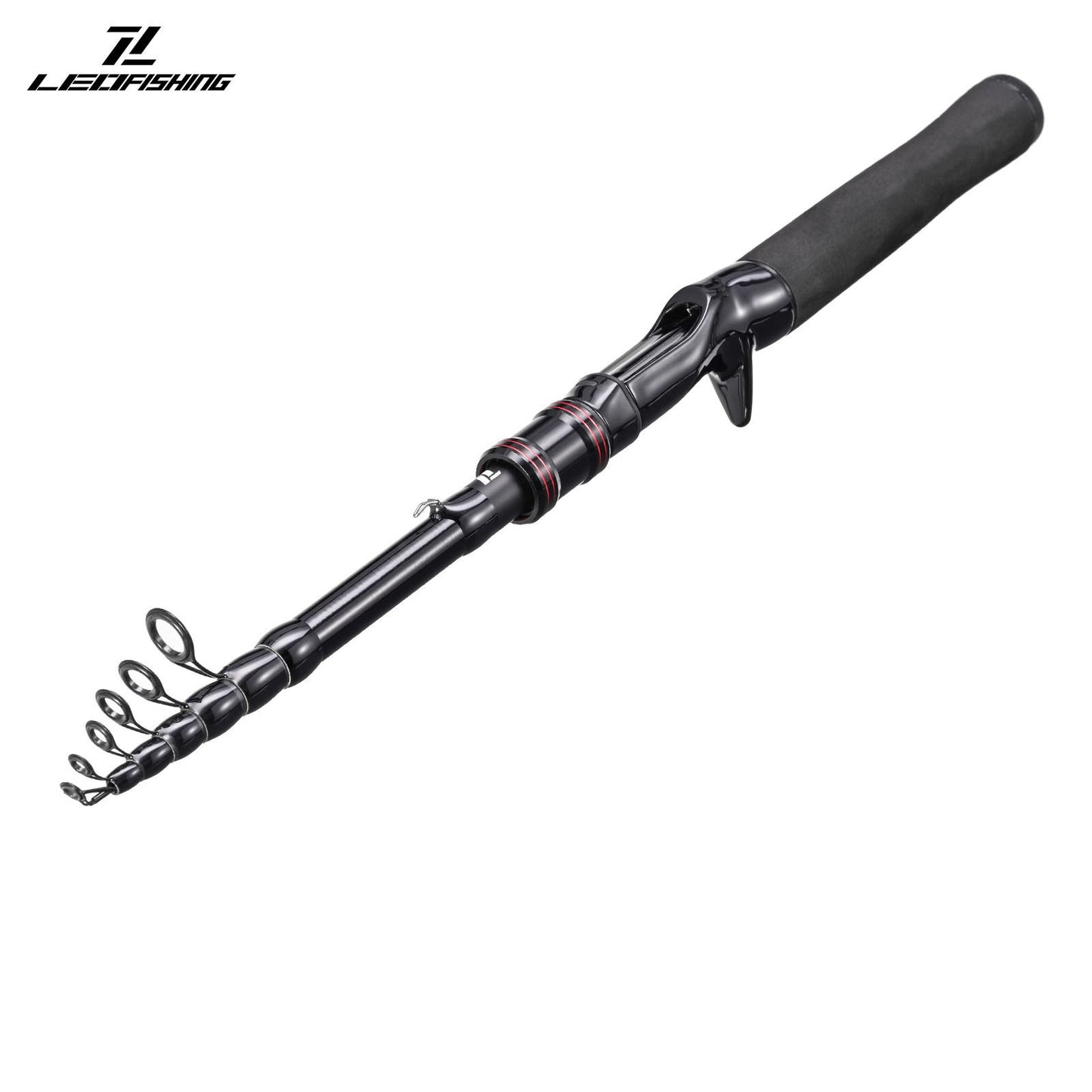 Casting Fishing Rod Carbon Fishing Rod Camping Fishing 4-6 Guides Compact Collapsed Size Fast Action Fishing Rod
