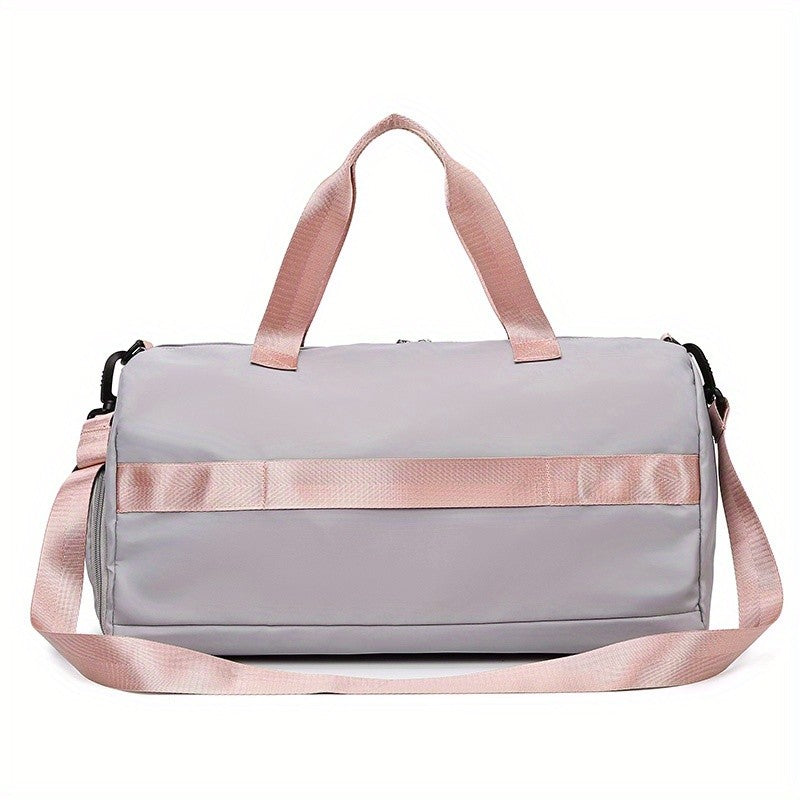 Women's Durable Nylon Sports Gym Bag with Shoe Compartment - Multifunctional Fitness Duffle for Yoga, Travel & Weekend Trips