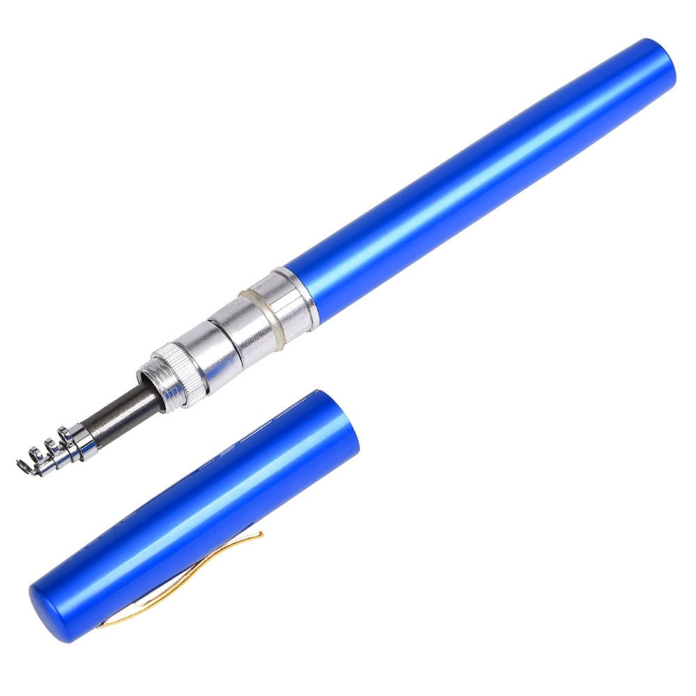 Vara de Pesca Retrátil Compacta Estilo Caneta 1M-1.6M Haste Telescópica Leve em Liga de Alumínio Portátil para Uso Externo Equipamento de Pesca